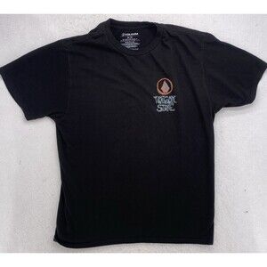 Volcom Stone T-Shirt XL Black Mexico Made Surf Skate Logo Tee 100% Cotton